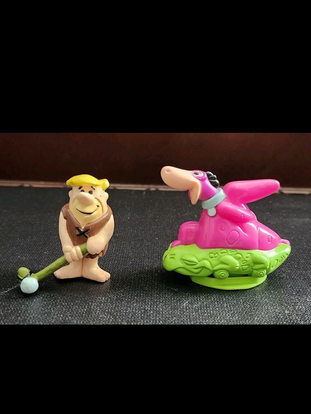 Flintstones Barney Golfing Cake Topper And Vintage Dino Burger King Toy